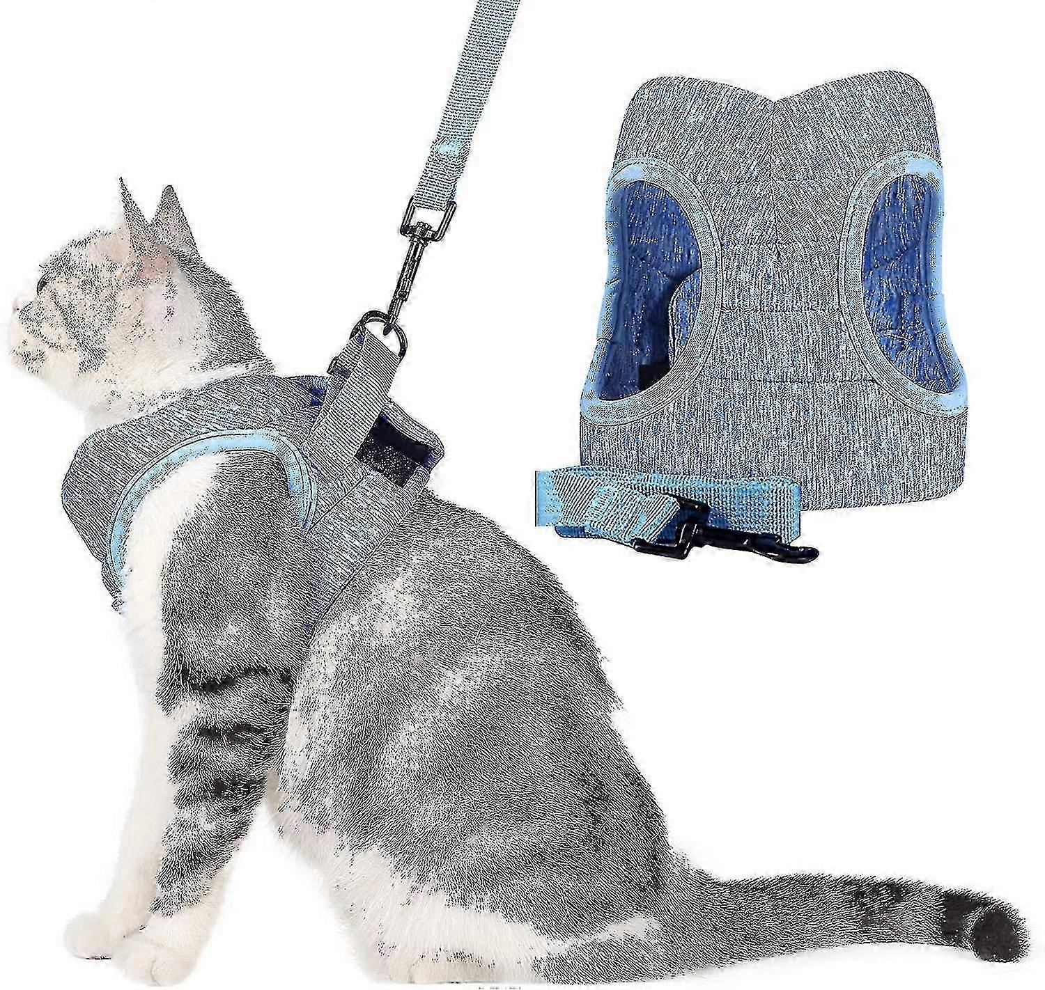 Adjustable Cat Walking Jacket With Retractable Belt 25-26