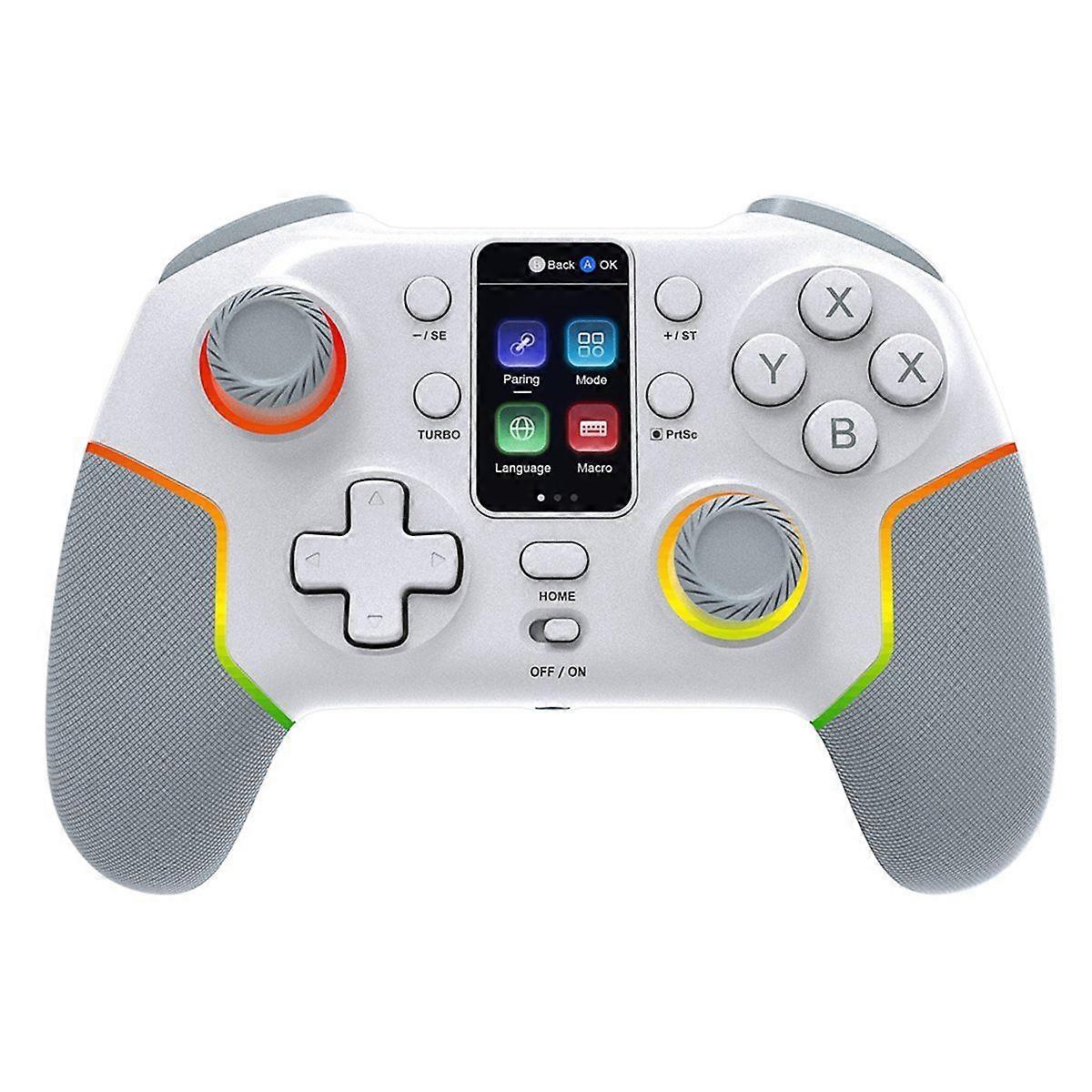 STK-7052 Bluetooth Wireless Game Controller with Screen for Switch Android IOS PC Six- Vibration RG
