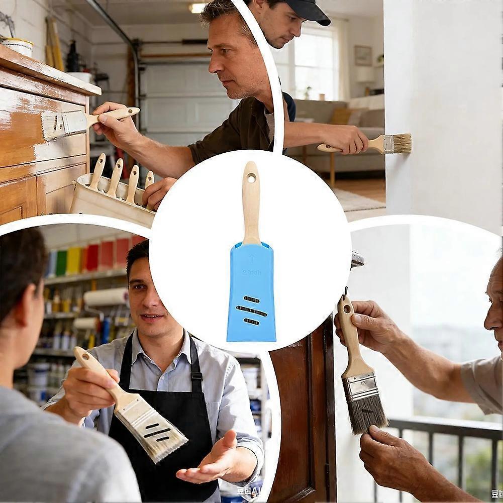 3-Pack Silicone Paint Brush Protector Covers for 2" Brushes - Ideal for Storage & Shape Maintenance