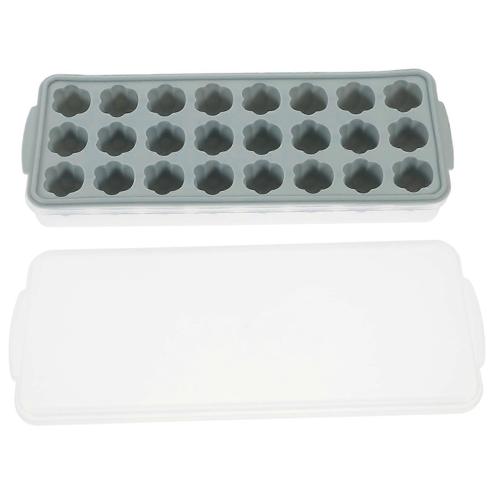 Silicone Heart Ice Cube Tray with Lid Stackable Easy Release Dishwasher Safe Mold for Drinks
