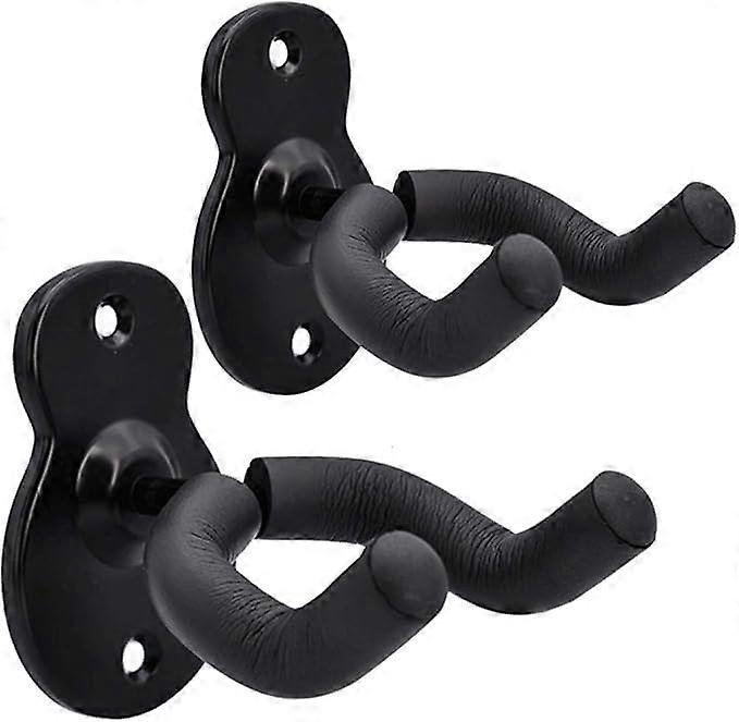 2 Pack Guitar Wall Hanger and Hook Set, SpaceSaving Mount with Secure Support and Decorative Design