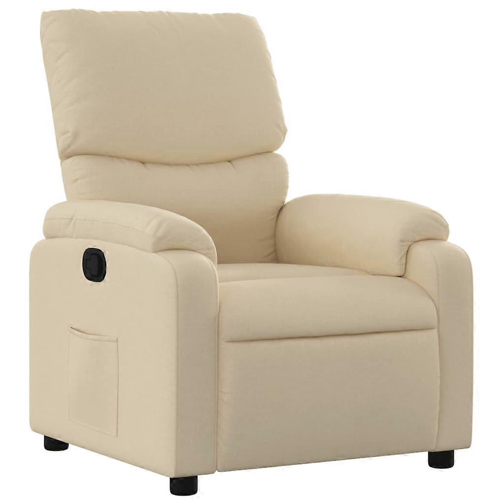 vidaXL Relaxfauteuil Crème Stof