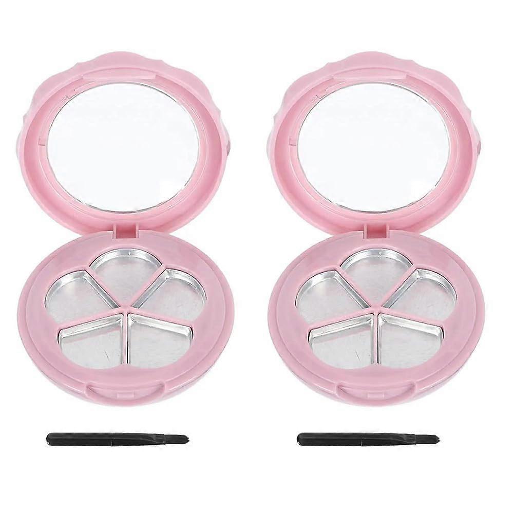 Empty Lipstick Palette with Mirror, FiveGrid Refillable Makeup Case, Travel Size with Lip Brush