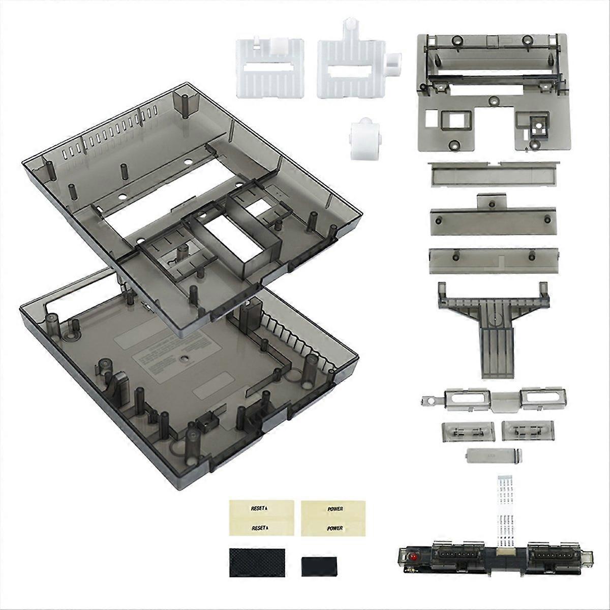 Replacement Shell Case for SNES US Version Transparent Black