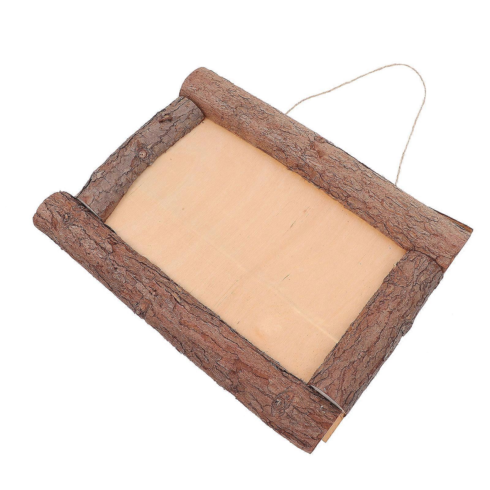 Photo Frames Wood Pattern Kid Artwork Picture Frames Rectangular Shape Light Brown Environmentally Friendly 1Set