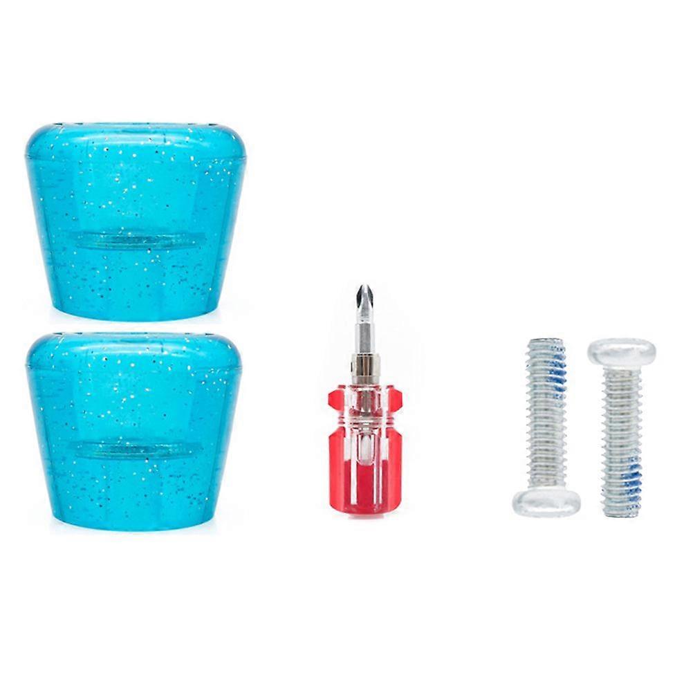 1 Set Toe Stops Roller Skates Brake Pads Replacement Toe Guards with Installation Screwdriver