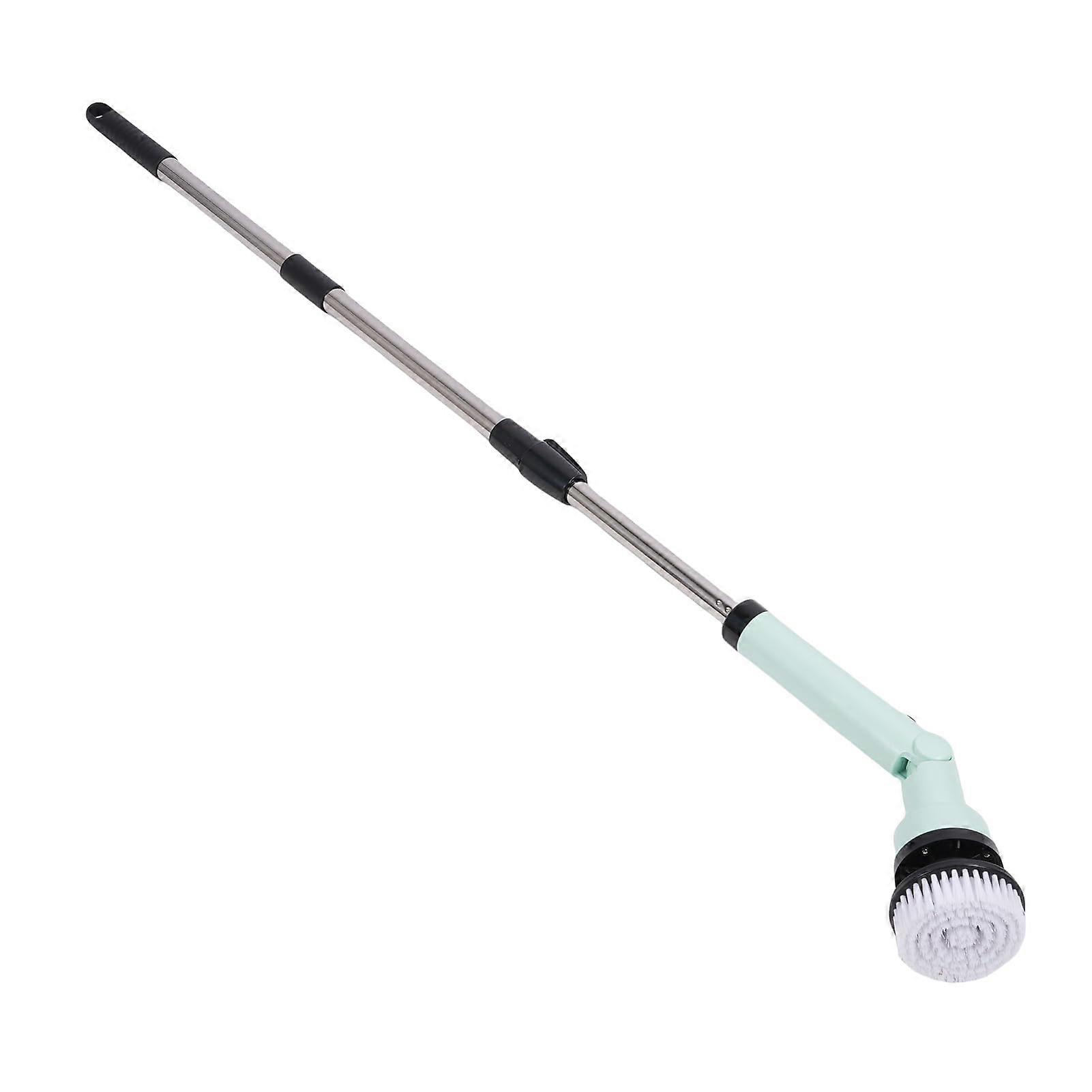 Electric Spin Scrubber with 9 Replaceable Heads, Telescopic Handle, Waterproof, Cordless, Green