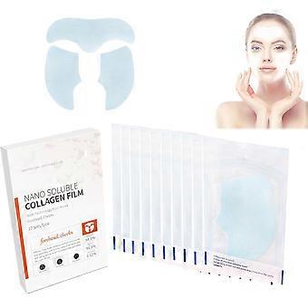 Hydrolyzed Collagen Face and Neck Patches, Nano Soluble Film Mask for Targeted Hydration