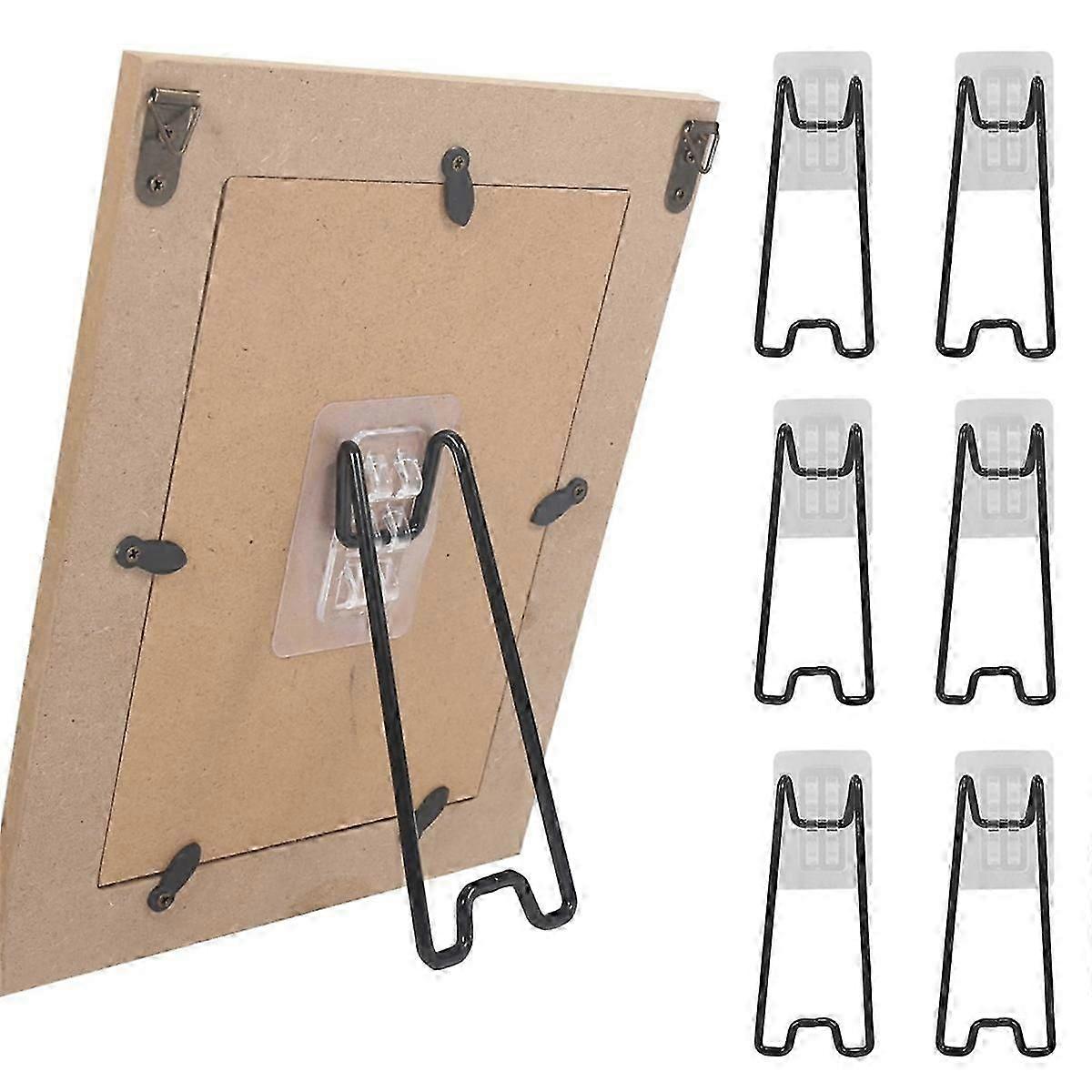 6 Pcs Picture Frame Bracket with Self-Adhesive