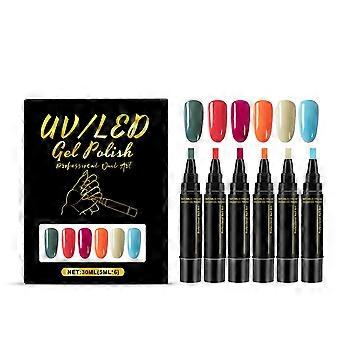 Amz Nail Glue Pen Set Series Home Manicure Fancy Multi-Color Manicure Oil Pen Fashion Color Mixing Convenient Smear