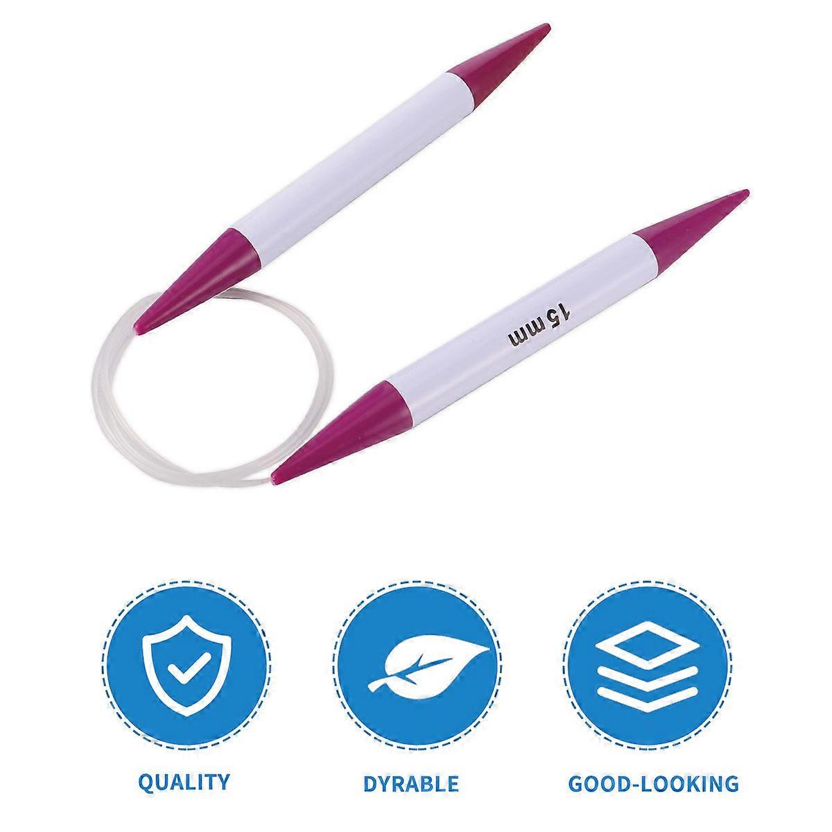 Smooth Plastic Knitting Needles Circular for Weaving 1Pcs Durable Tool