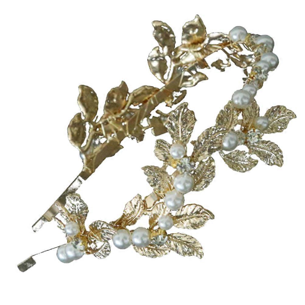 Baroque Headband for Wedding Bride Leaf Accessory