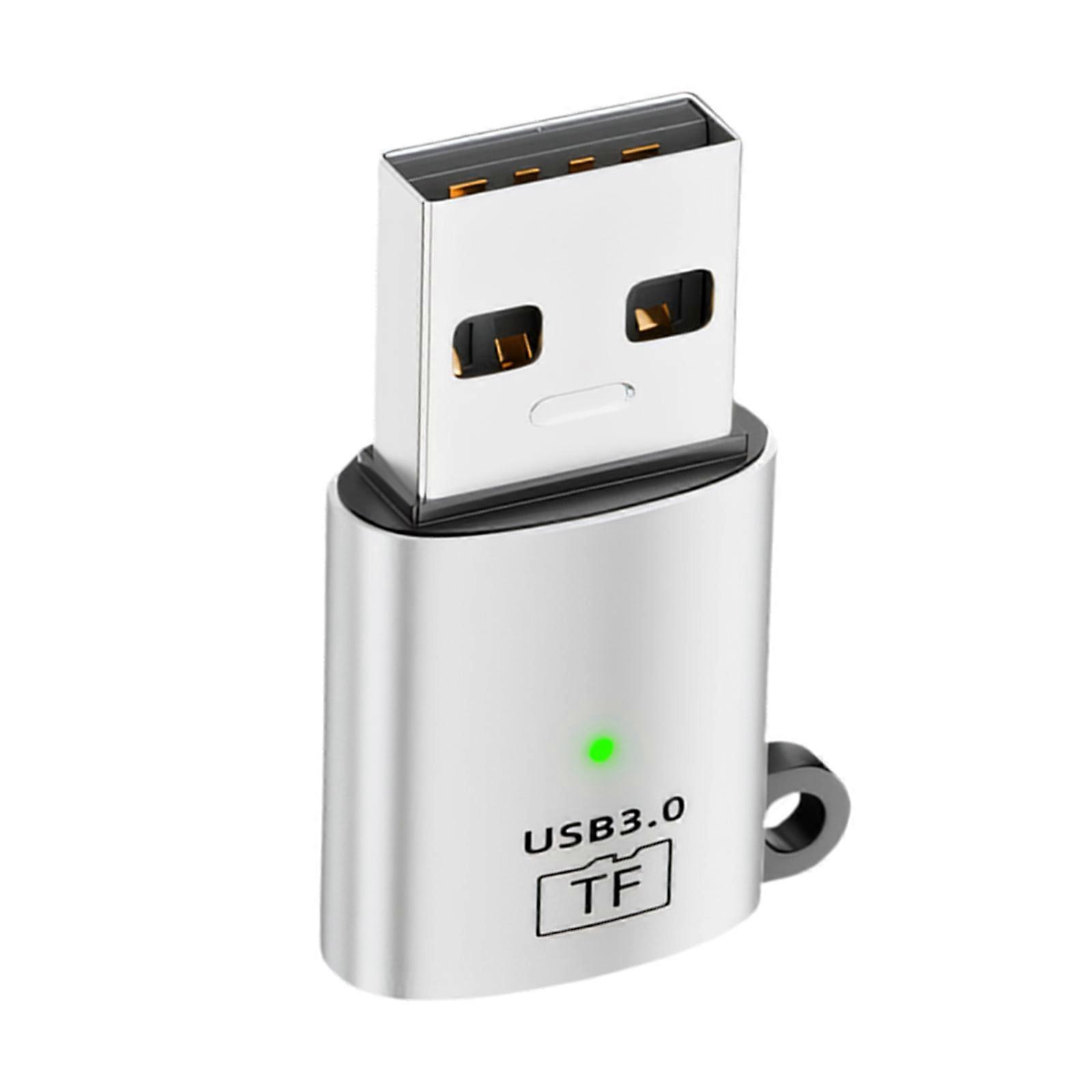 Universal Type C USB3.0 TF Card Reader With Metal Housing For Smartphones And Computers Fast Data Transfer  Silver