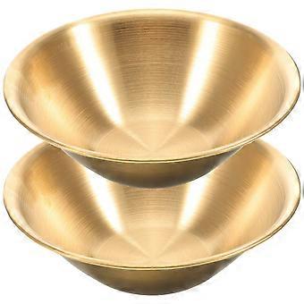 2pcs Multi-function Salad Bowl Convenient Food Bowl Stainless Steel Noodle Bowl Food Supply