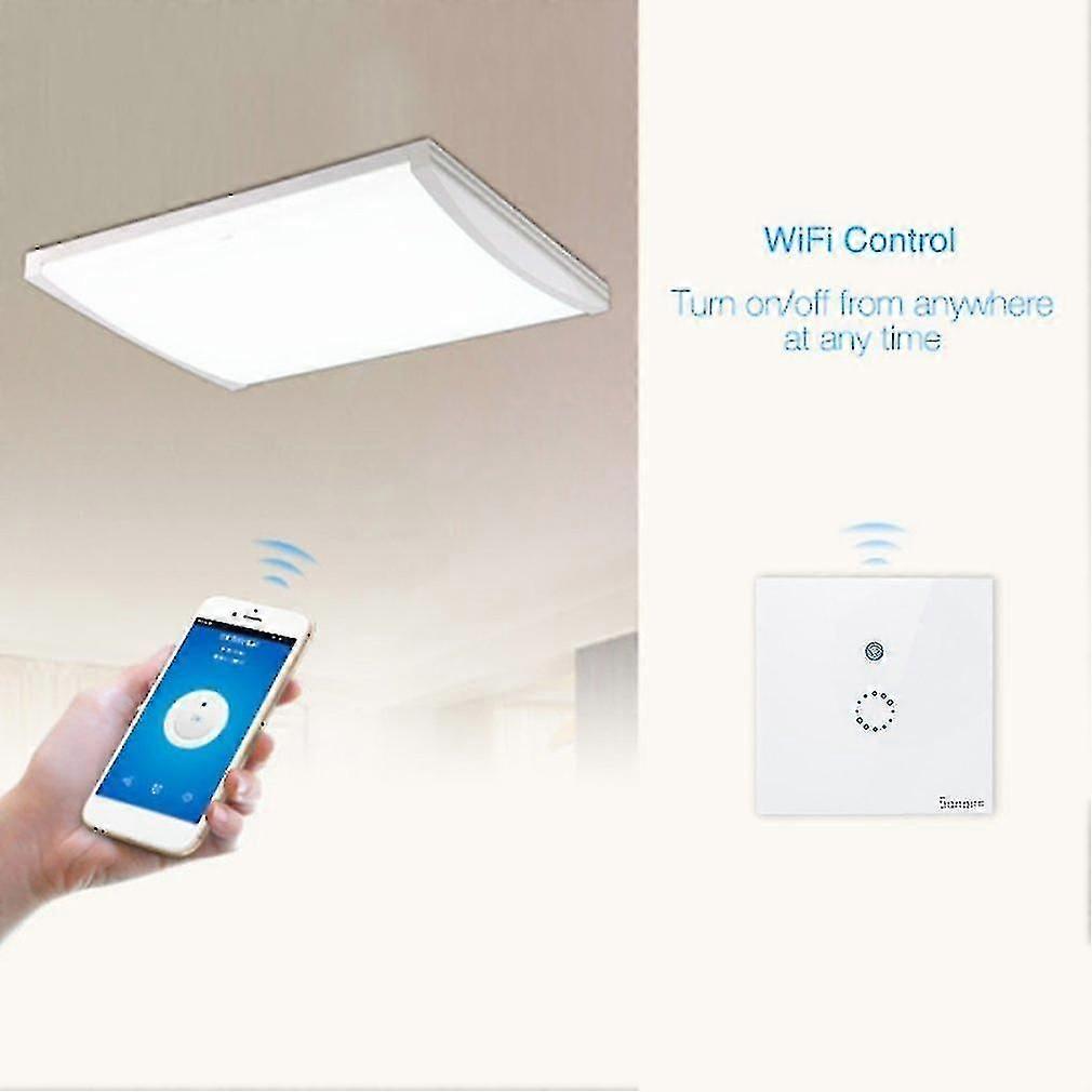 Sonoff Touch Smart Wall Wifi Light Switch Panel de cristal Touch Led Lights Switch