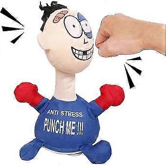 Sjov Punch Me Screaming Doll, Anti-Stress Punch Me Doll, Bokselegetøj Kreativ Vent Screaming Doll, Interaktivt Desktop Legetøj med Lyd Punch