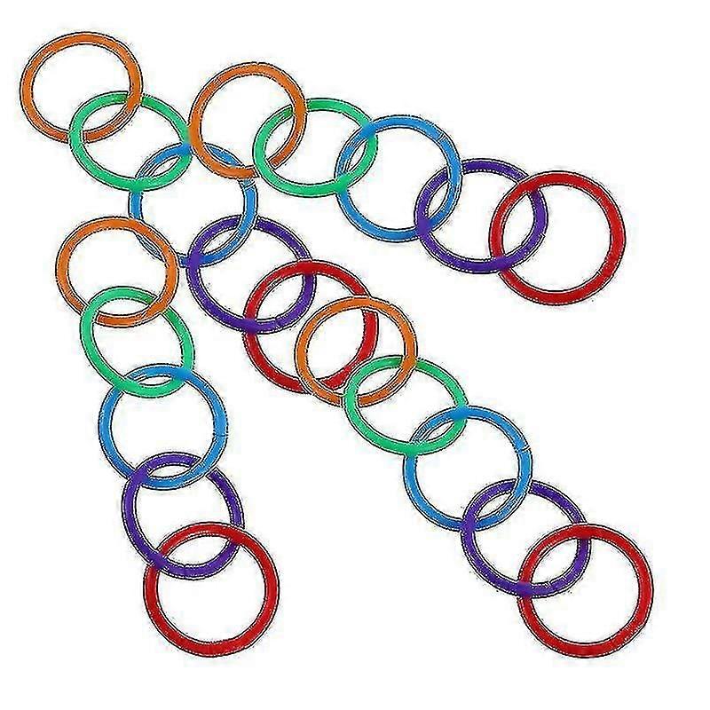 100pcs 28mm indre diameter multi-farge bindemiddel ringer plast bok ringer