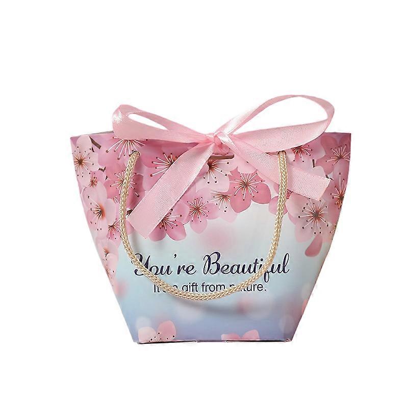 Sakura White Cardboard Mini Gift Bag Sample Boxes