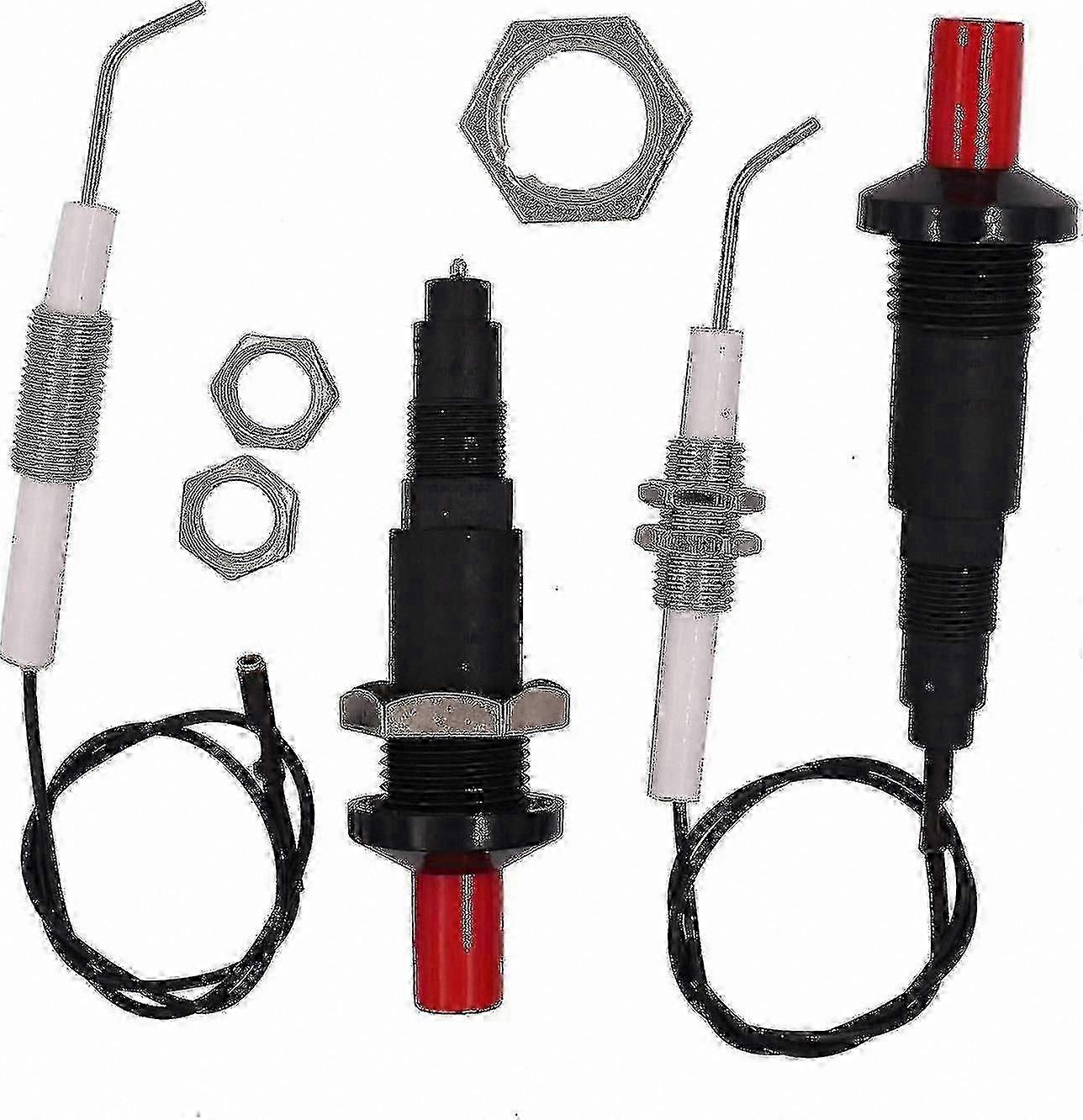 2 Pack Universal Gas Grill Igniter, Push Button Piezo Igniter with Ceramic Thread & 30cm Spark Plug Wire