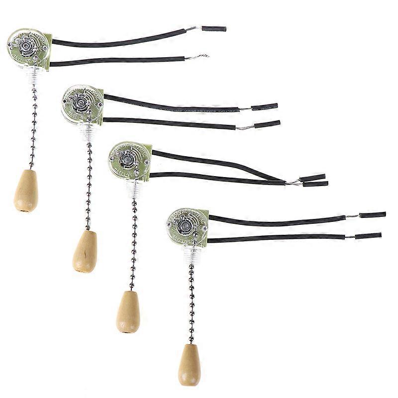 4 Pack Universal Pull Chain Light Switch for Ceiling Fan and Lamp Replacement 3A 250V
