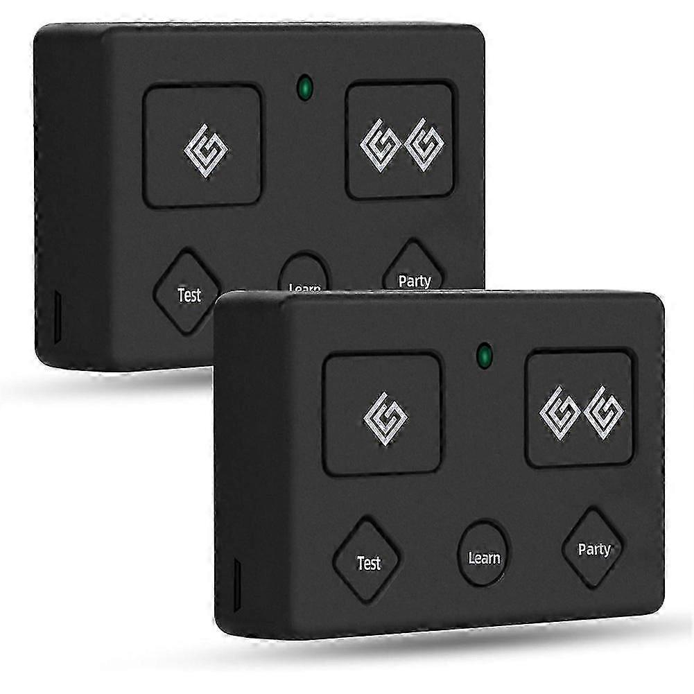 2-Pack Universal Gate Remote Control, Black, Long Range 164ft, Easy Programming, Compatible with Single and Dual Gate Systems
