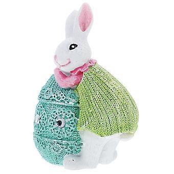 Easter Bunny Resin Ornament For Home Decor Cute Rabbit Figurine For Desktop Decorations Living Room Easter Craft Easter Resin Figure