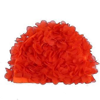 Badekappe Frauen Floral Elastische Atmungsaktive Polsterung Badehut Schnell Trocknend Für Langes Haar