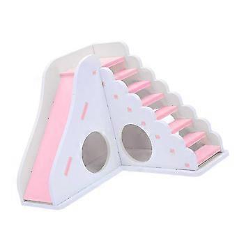 Hamster Wooden Toy House for Climbing Ladder Multi-Purpose 2Pcs