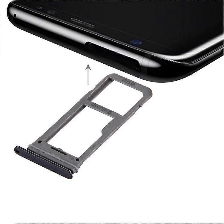 SIM Card Tray + Micro SD Tray for Galaxy S8 - Silver