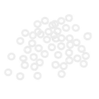 Set of 100 Rubber O-Rings Washers White - Keep Shafts Tight
