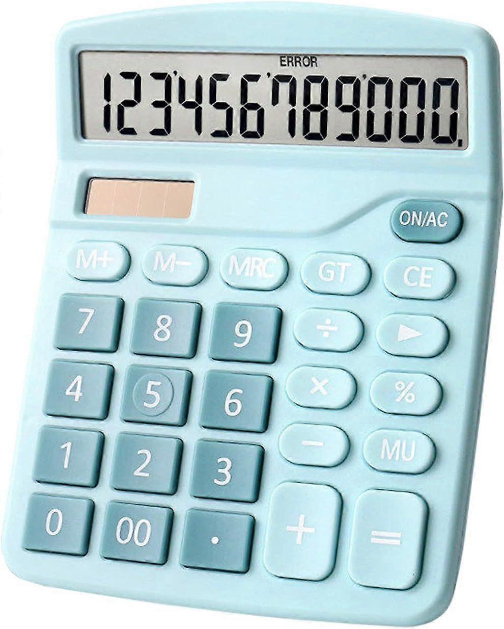 12 Digit Standard Function Desktop Calculator - Blue, -Adlala