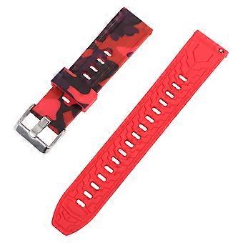 Correa de reloj de silicona con estampado de camuflaje (de repuesto)