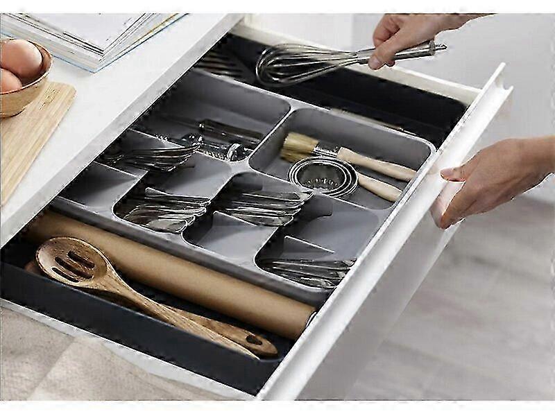 Tableware storage rack, gray tone, expandable design, multi-branch