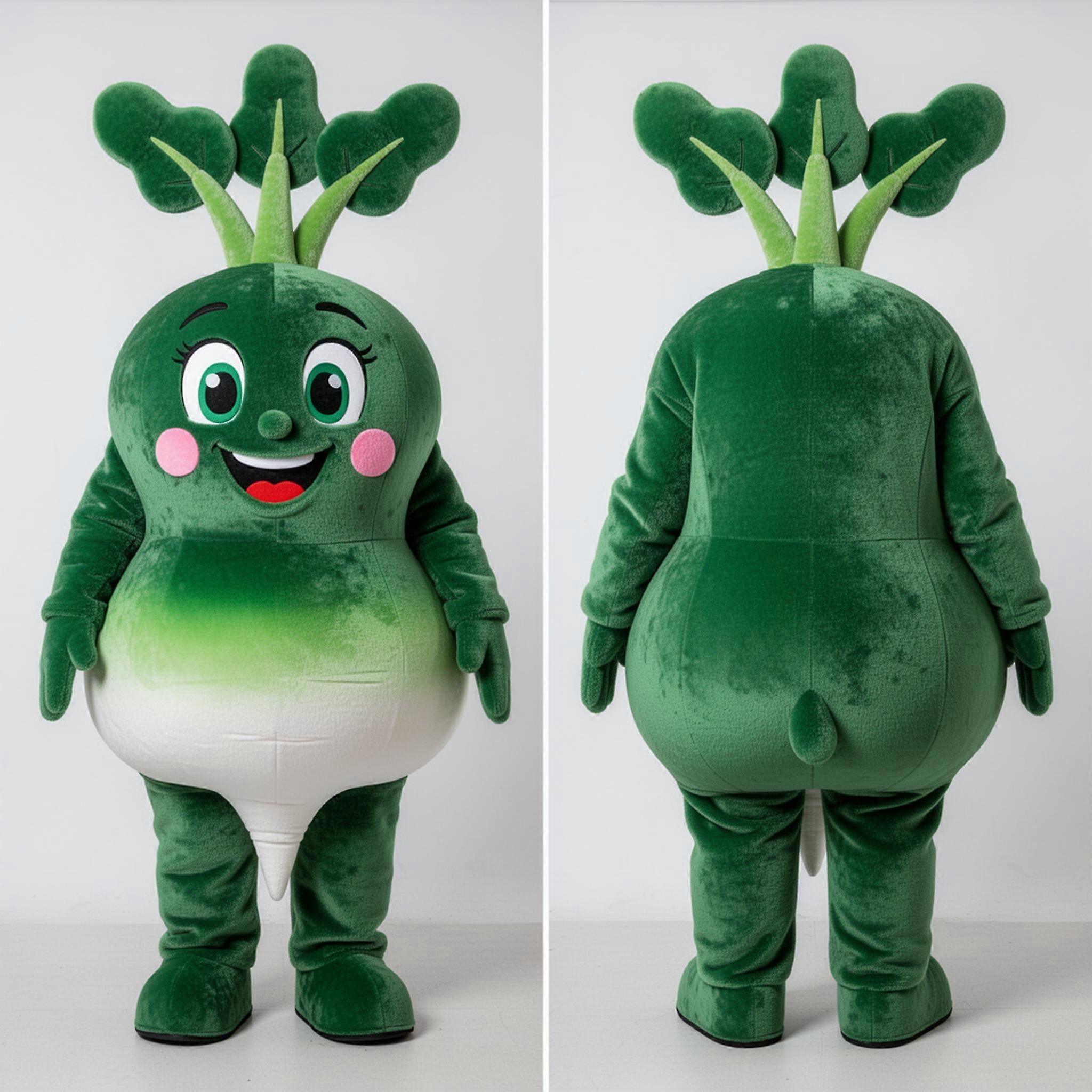 MASTICOT Forest Green Rounded Radish Mascot