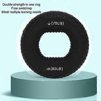 Håndgrep Strengthener Soft silikon svart 70 til 80LB Portable Tire Texture Underarm Finger Exerciser Ring