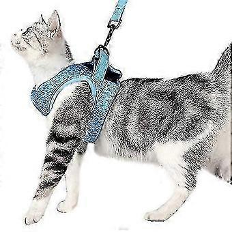 Adjustable Soft Cat Leash Sky Blue