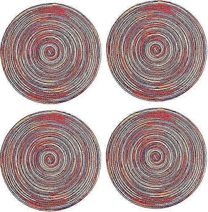 Woven Red Placemats 30cm Set