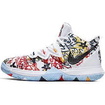 Nike Kyrie 5 Keep Sue Fresh Slip Resistant Cushioning Mid top Basketball Shoes Graffiti Unisex CW4403-100