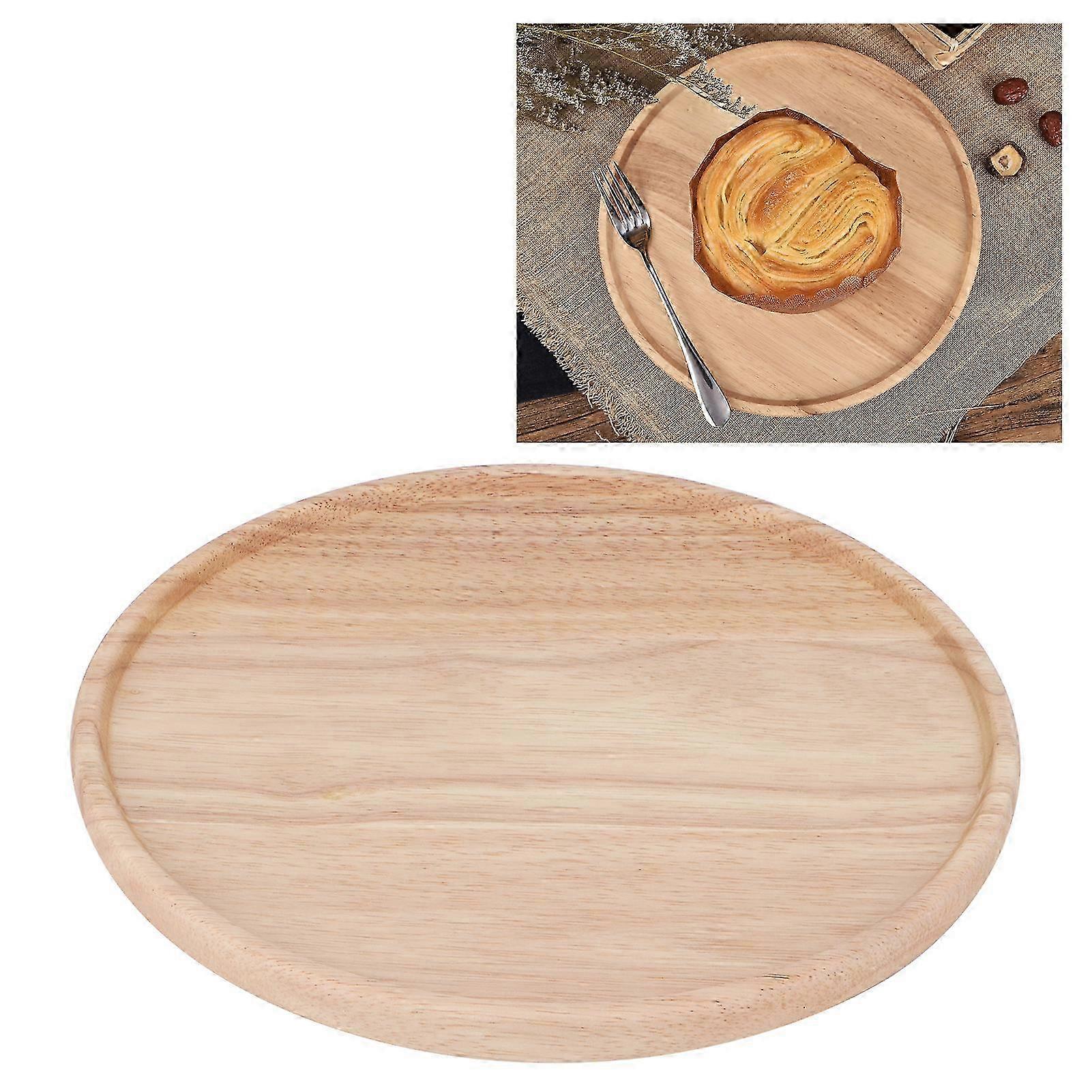 Heat Resistant 30cm Solid Wood Plate