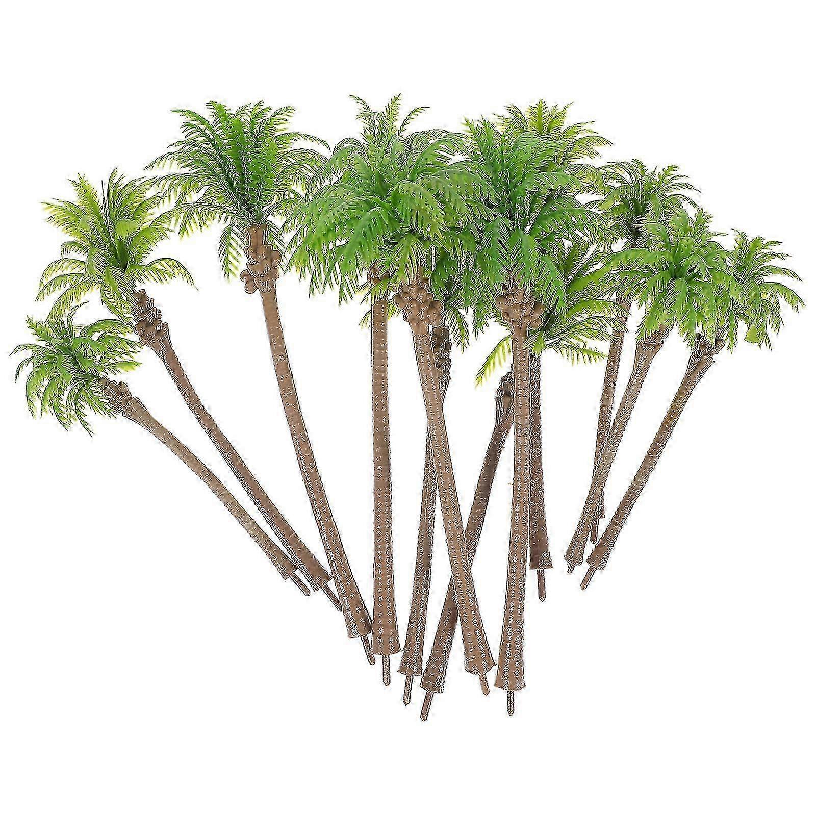 12 Pcs Realistic Mini Palm Trees