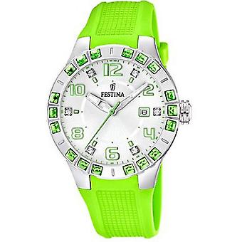 Festina Dream Quartz Analog Woman Watch avec bracelet en caoutchouc F16560/4