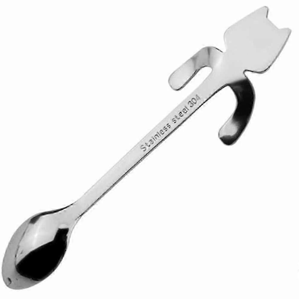 2018 Cute Cat Spoon Long Handle Spoons Flatware Drinking Tools Gadgets