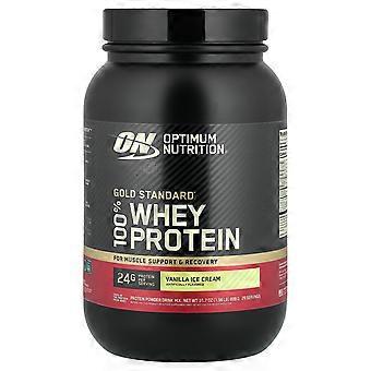 Optimum Nutrition, Gold Standard® 100% serwatka, lody waniliowe, 1,98 funta (899 g)