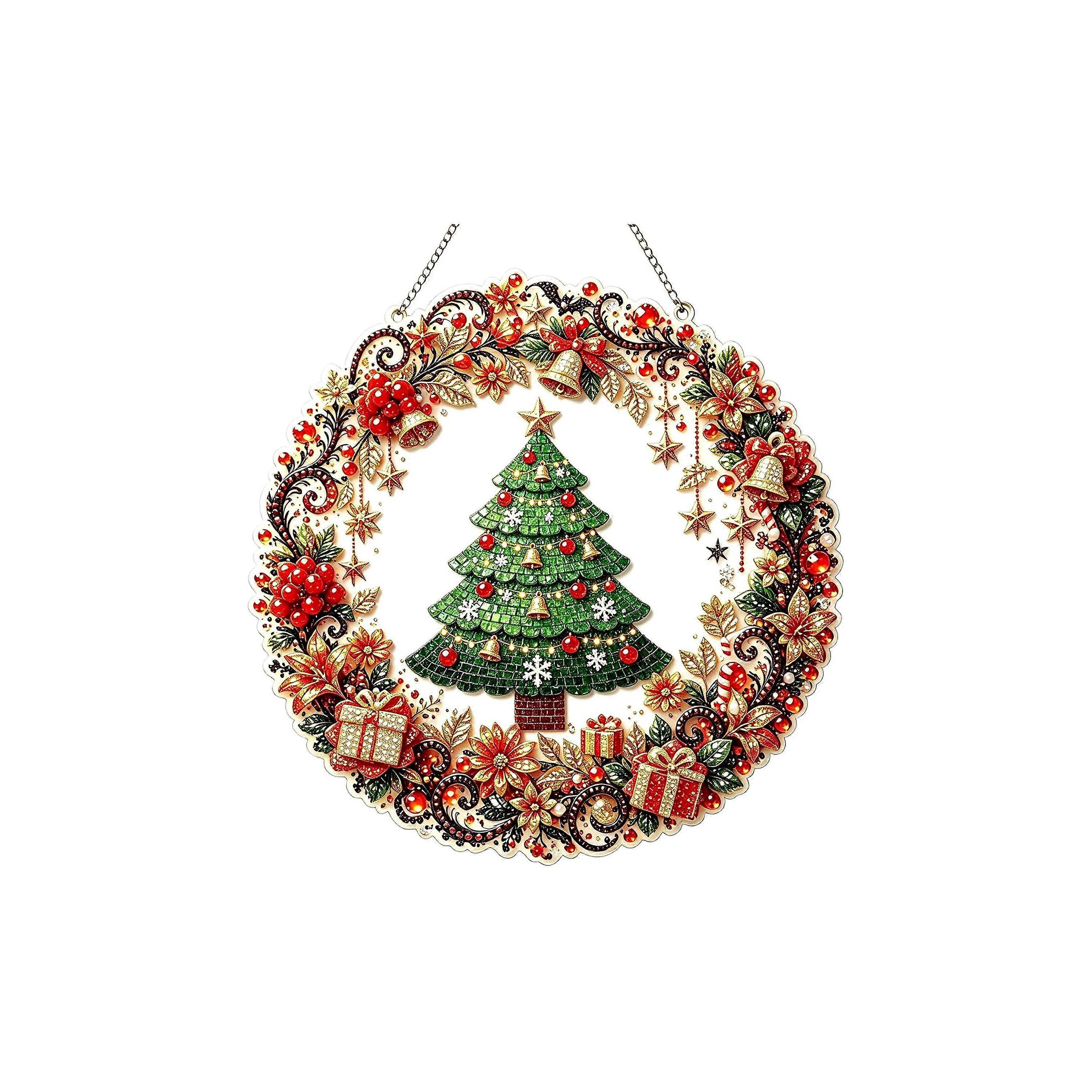 Sparkling Teal Diamond Tree Decor