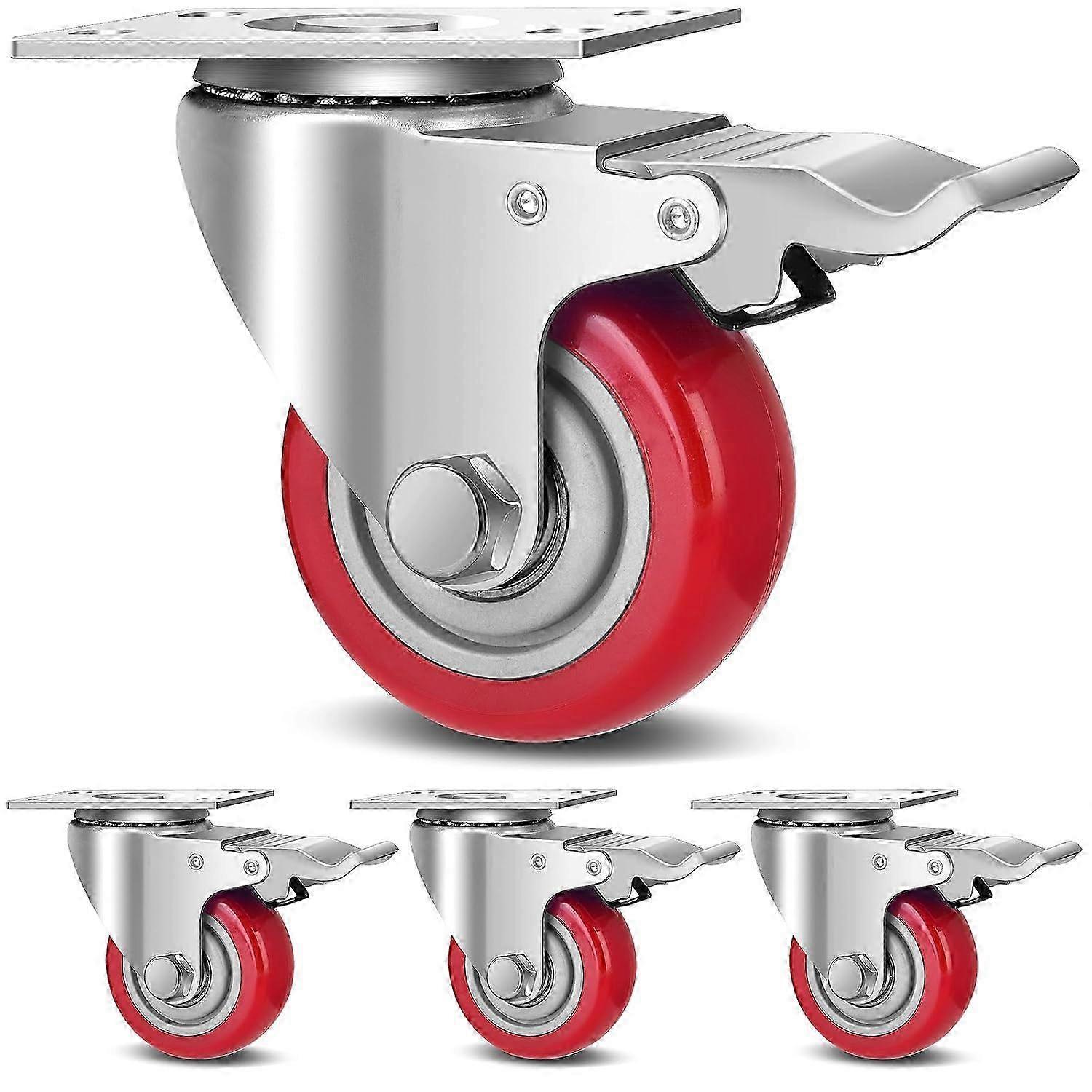 3 Inch Heavy Duty Polyurethane Caster Set