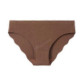 Sports yoga sexy breathable women's invisible ice silk seamless sports European and American large size wavy briefs