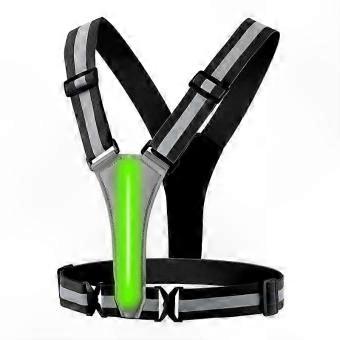 Running, Biking, and Dog Walking LED Light Vest - Adjustable High Visibility Reflective Safety Vest, Black