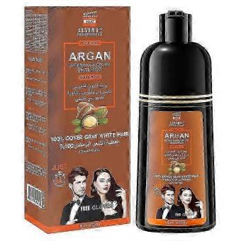 Shampoing colorant instantané pour cheveux gris, 3 en 1, couverture 100 % des cheveux gris, shampoing à base de plantes, 420 ml
