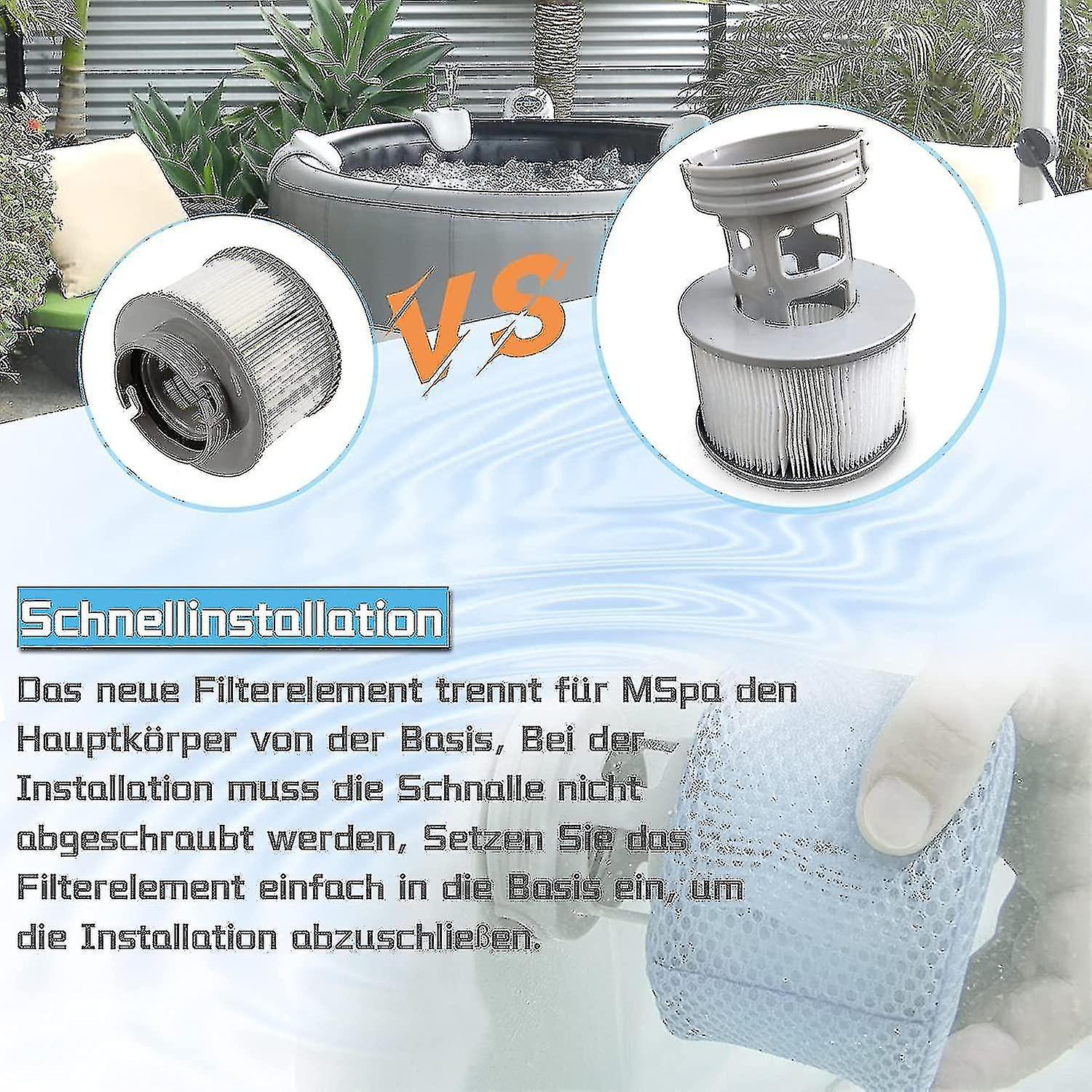 2 Cartouches Filtrantes De Spa Pour Mspa, Cartouches Filtrantes De Remplacement De Filtre De