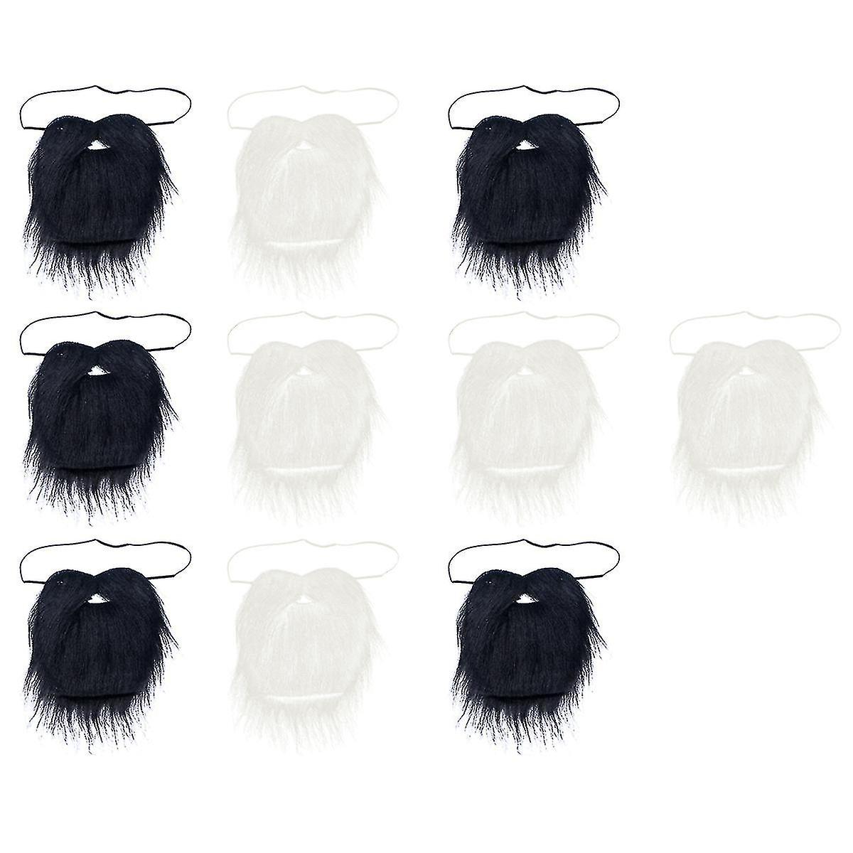10 Pcs Fake Beard Performance Beard Props Halloween Cosplay Beard